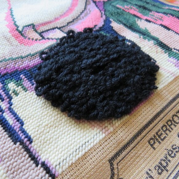 Pierrot Creations Margot de Paris Vintage French Needlepoint Completed Tapestry - Picture 8 of 12